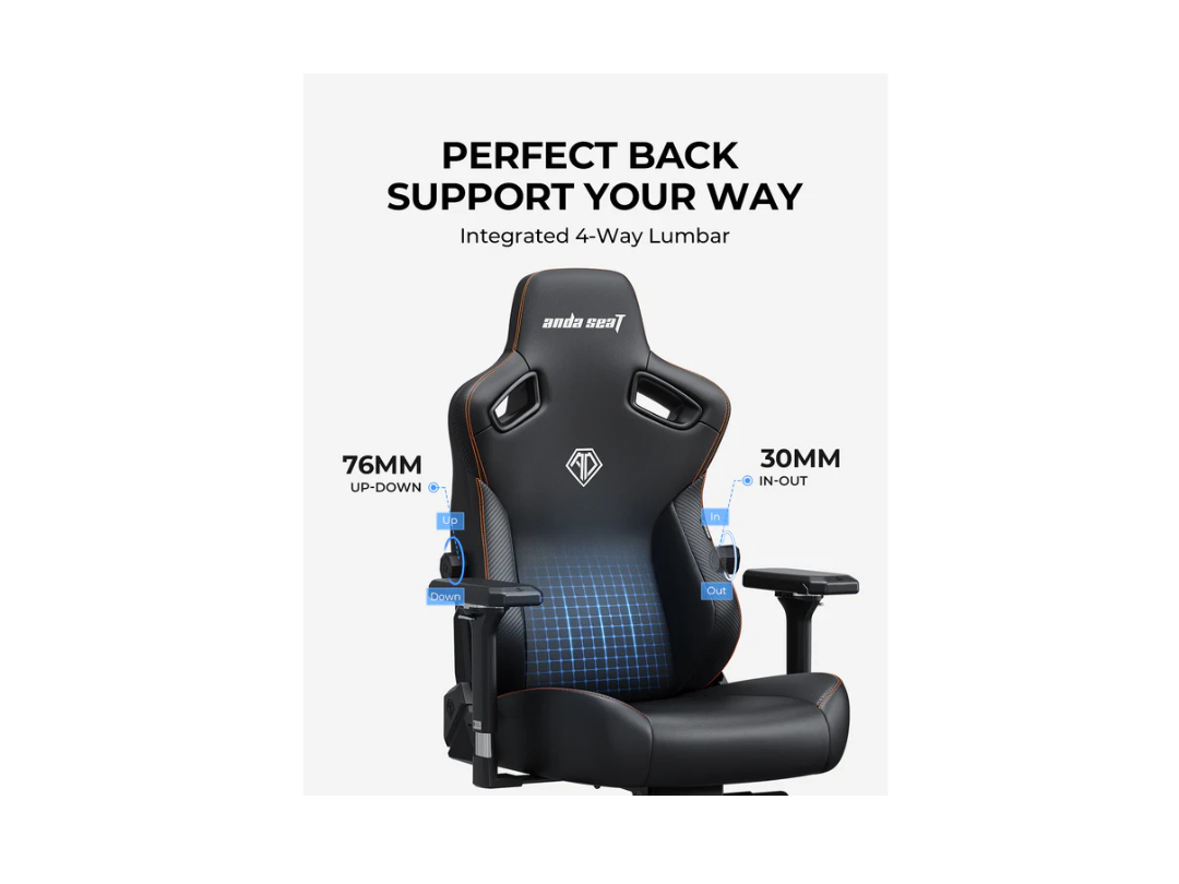 AndaSeat Kaiser 3 Gaming Chair - Black Leather, Ergonomic, 4D Armrests AndaSeat Kaiser 3 Gaming Chair - Black Leather, Ergonomic, 4D Armrests